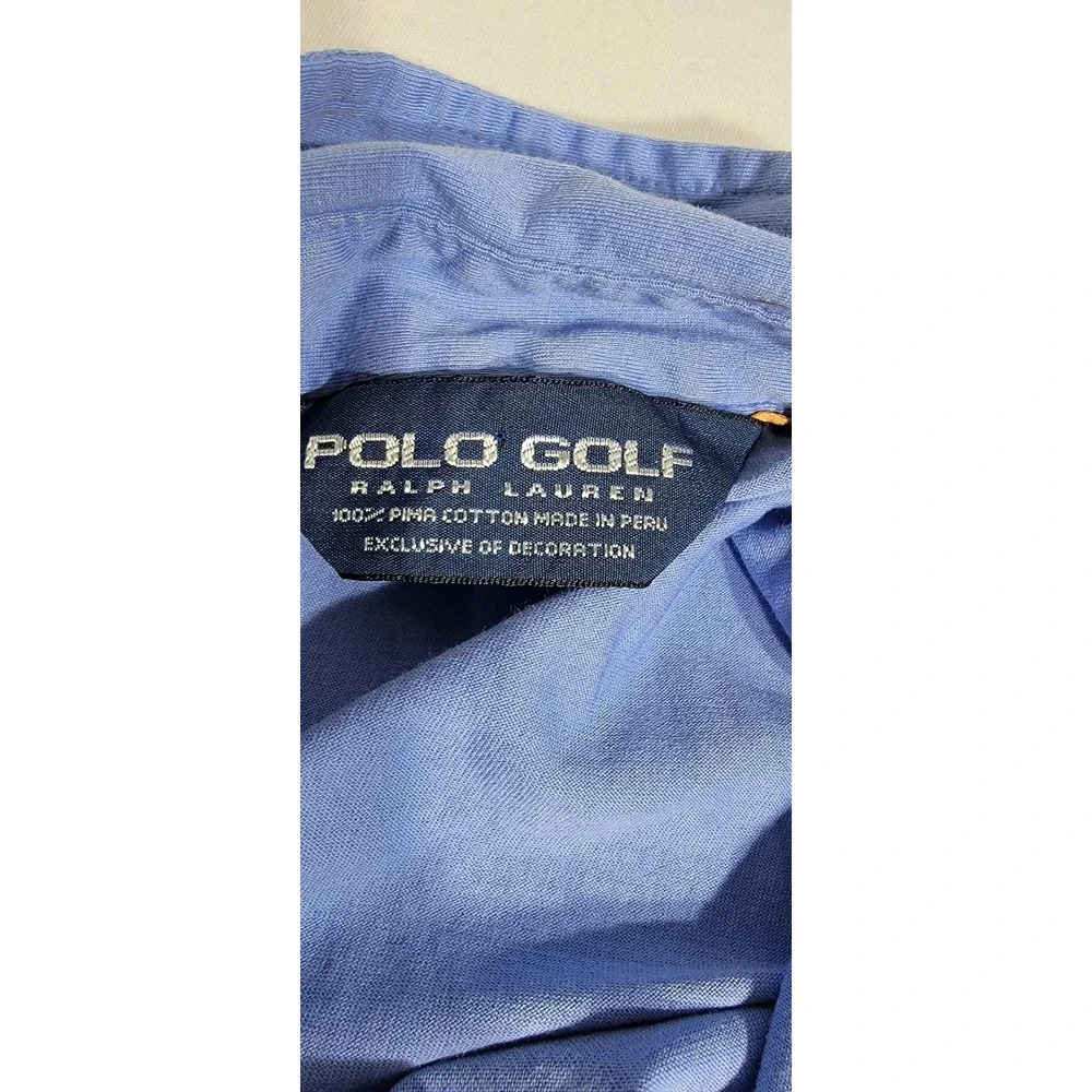 Polo Golf Ralph Lauren Mens XXL Blue Pima Cotton Short Sleeve Polo Shirt Logo
